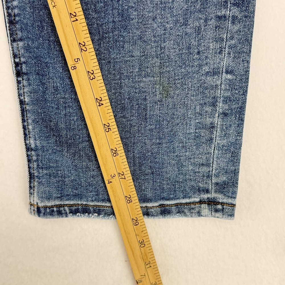 Lovervet Cropped Straight Jeans Womens 22 Blue Medium High Rise Stretch Denim - Picture 11 of 13